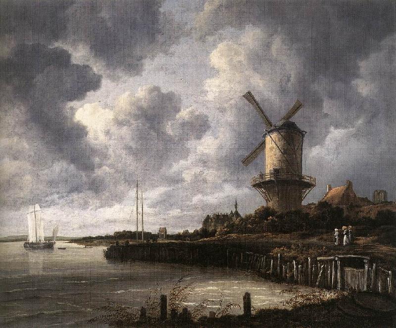 RUISDAEL, Jacob Isaackszon van The Windmill at Wijk bij Duurstede af France oil painting art